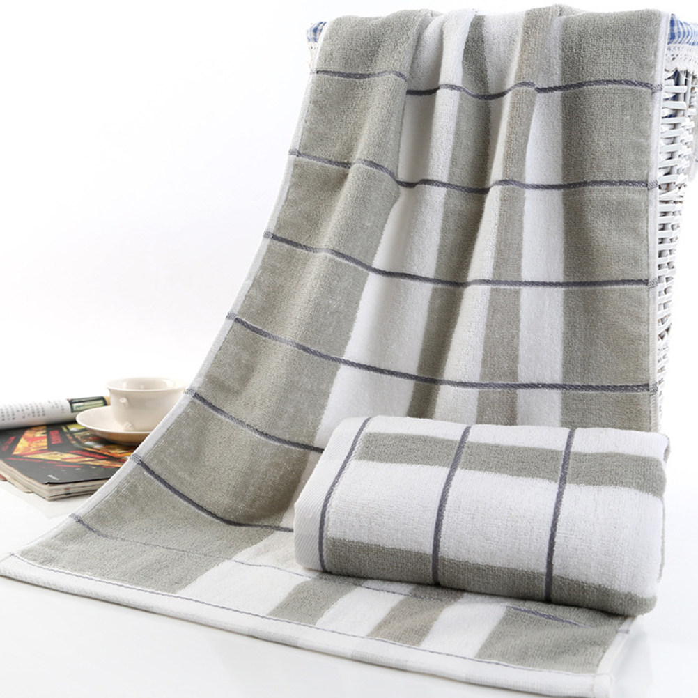 Home Textiles Pakistan - 2Pcs Long Cotton Hand Towels Striped