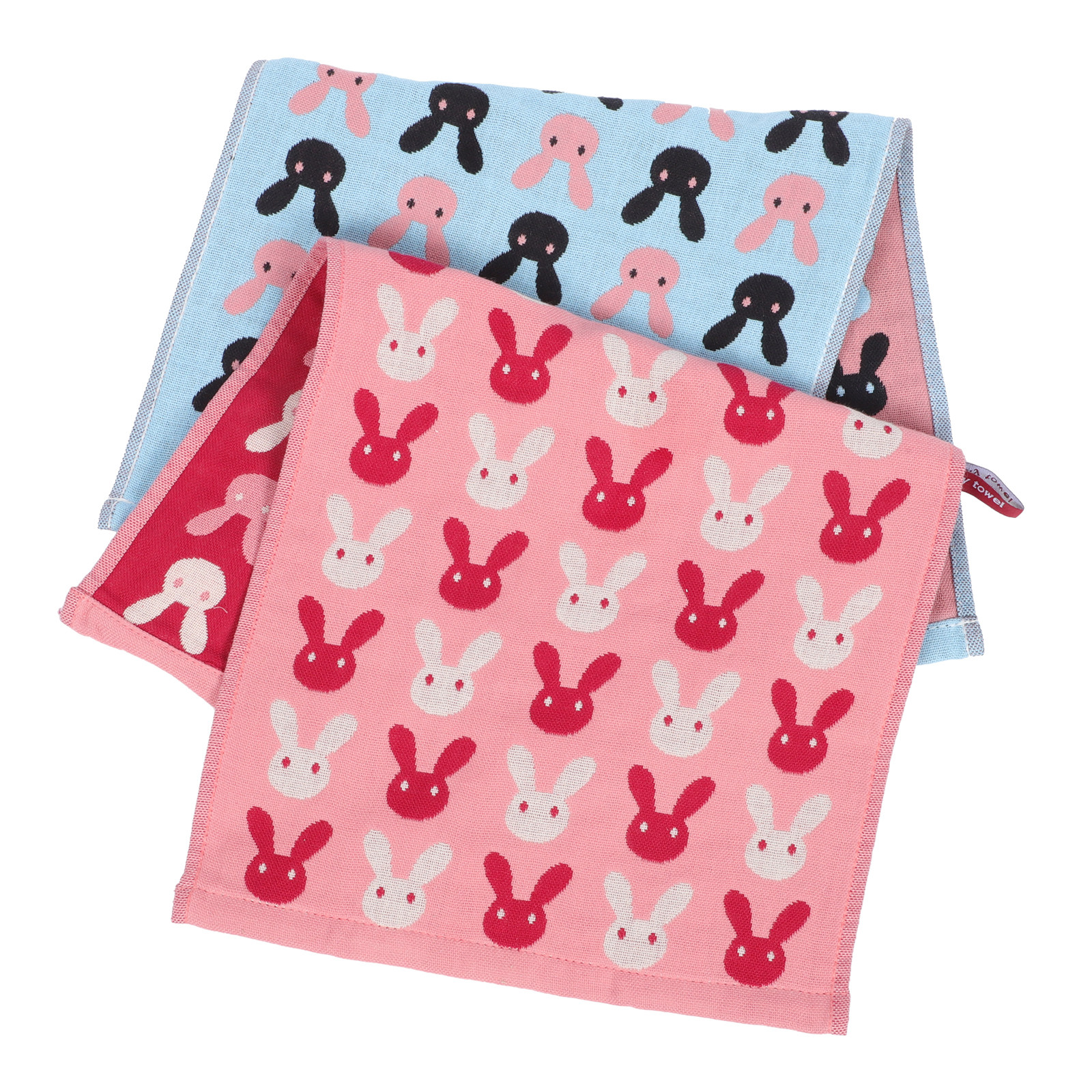 Home Textiles Pakistan - 2pcs Cotton Towel Rabbit Pattern Soft