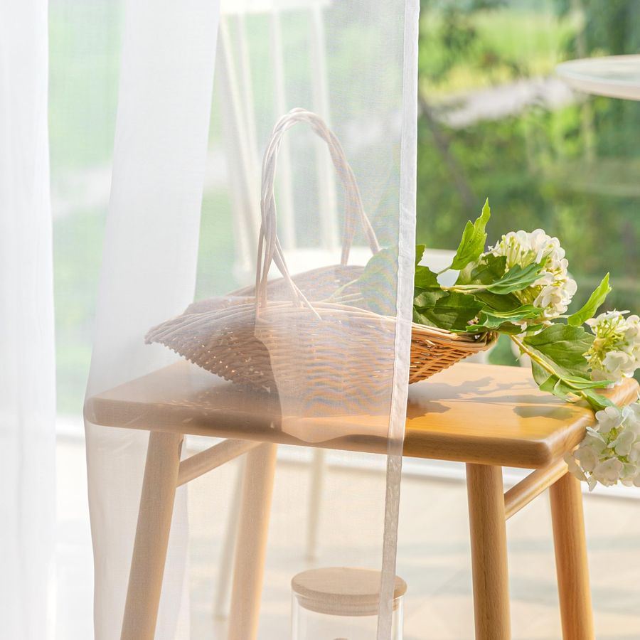 Weather White Outdoor Sheer Cu - Curtain Sheer Voile ulasan dan harga
