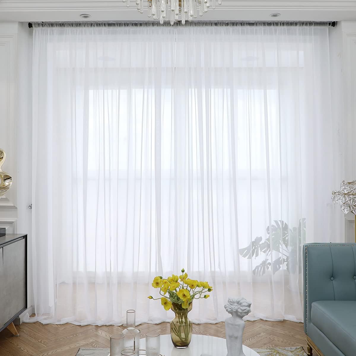 White Sheer Curtains 84 Inches - Curtain Sheer Voile ulasan dan harga