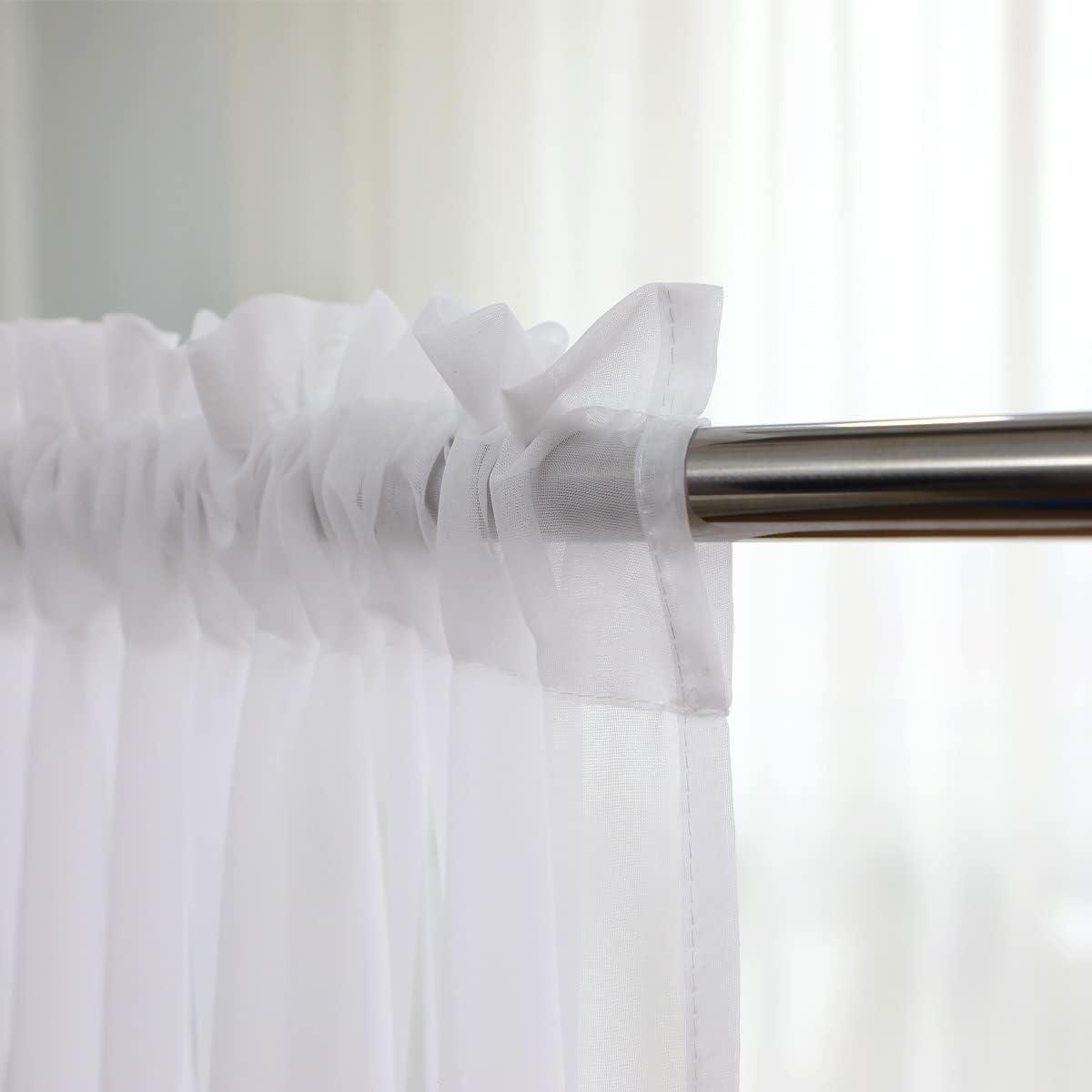 White Sheer Curtains 84 Inches - Curtain Sheer Voile ulasan dan harga