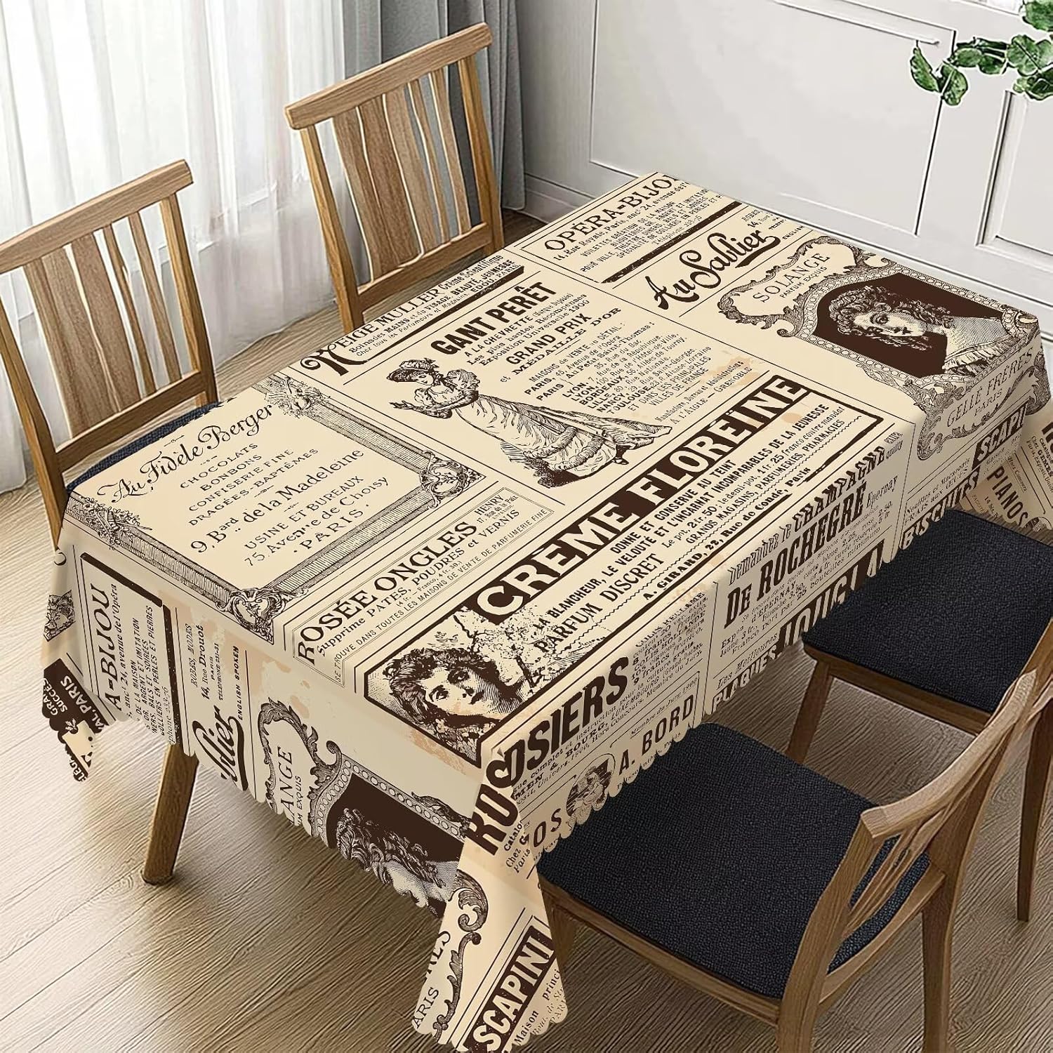 Vintage Paris France Newspaper - Home Textiles News ulasan dan harga