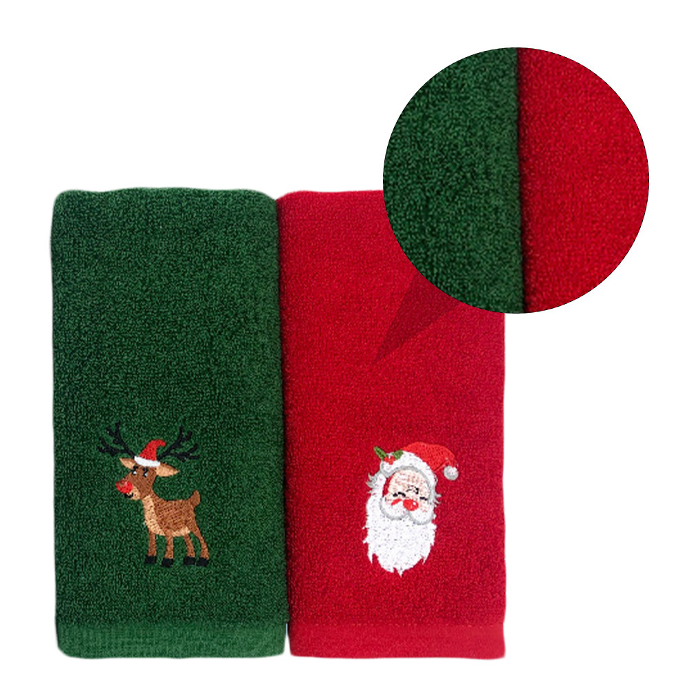 2Pcs Christmas Cotton Towel Xm - Home Textiles Pakistan ulasan dan harga