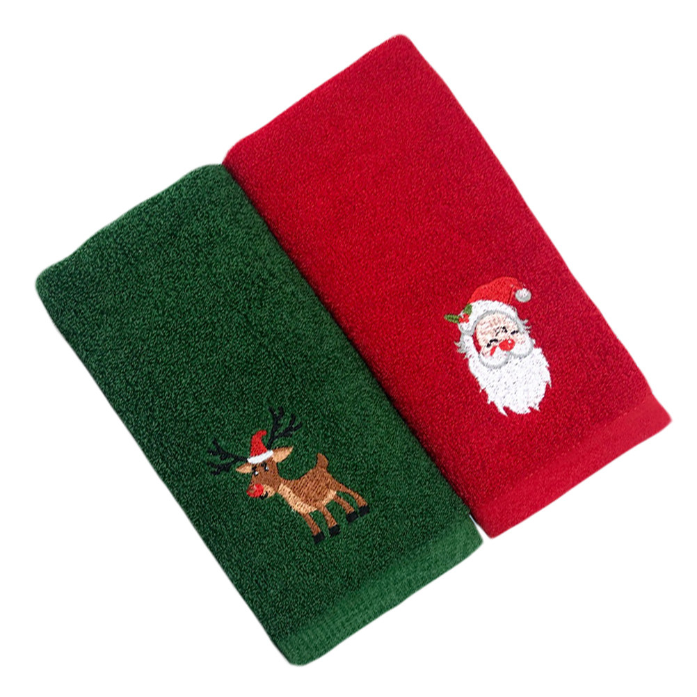 2Pcs Christmas Cotton Towel Xm - Home Textiles Pakistan ulasan dan harga