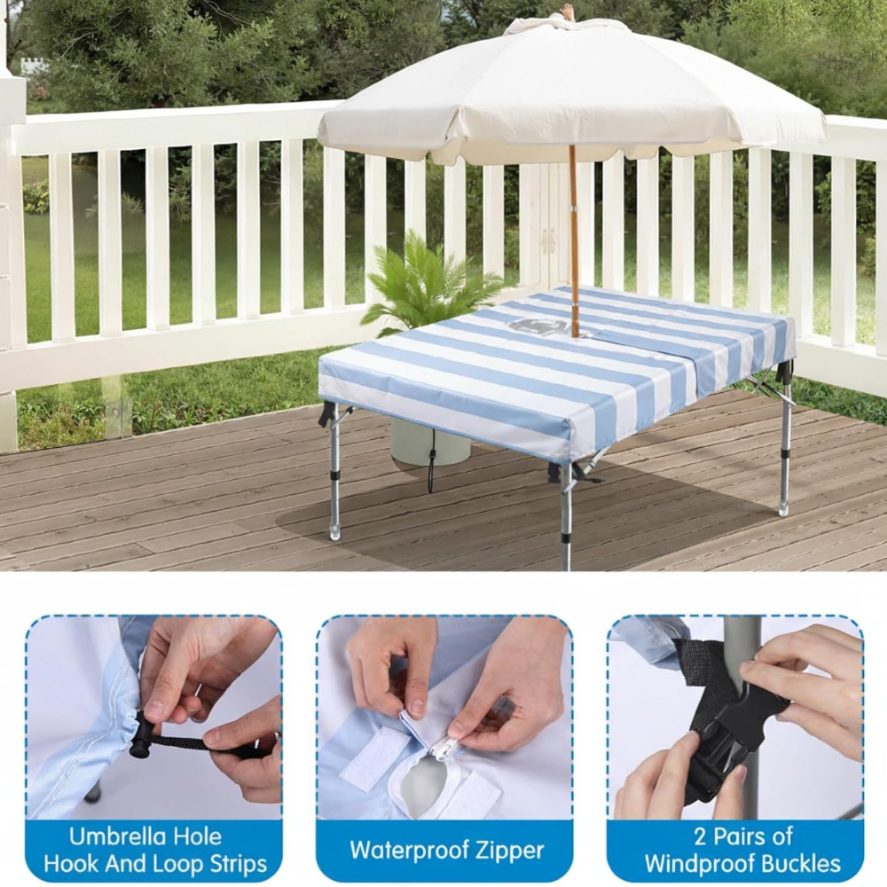 Outdoor Tablecloth with Umbrel - Home Textiles News ulasan dan harga