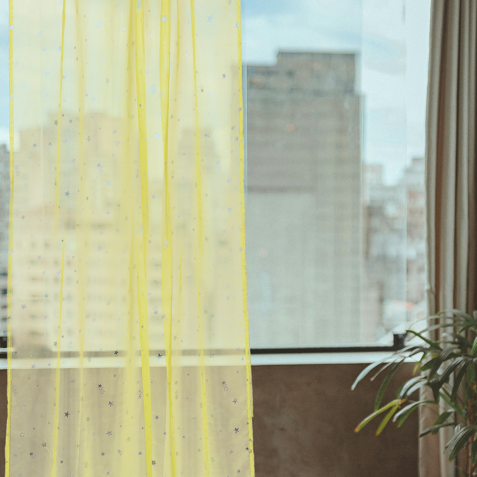 Silver Star Foil Sheer Curtain - Curtain Sheer Voile ulasan dan harga