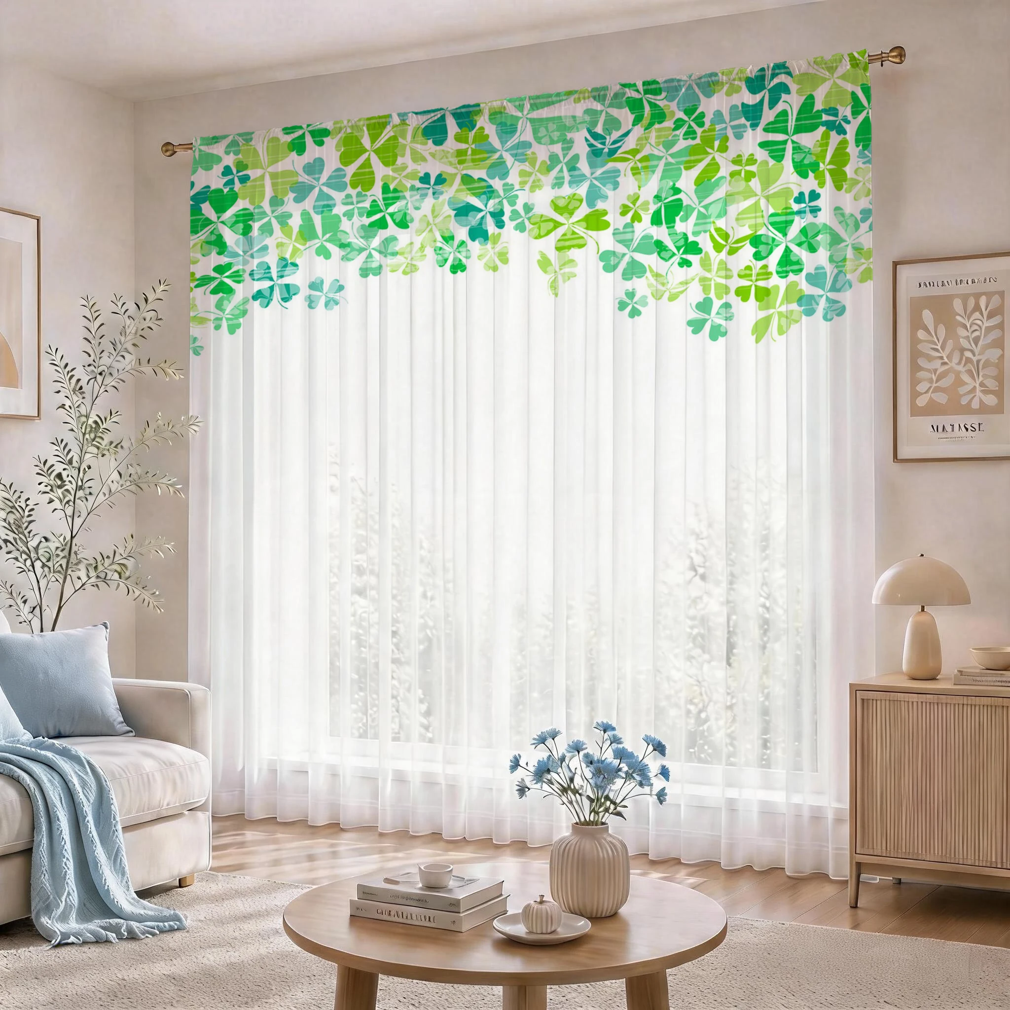 Light blue Modern Gradient She - Curtain Sheer Voile ulasan dan harga