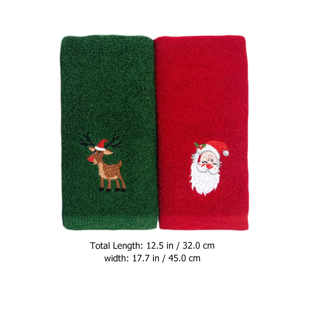 2pcs Christmas Cotton Towel Se - Home Textiles Pakistan ulasan dan harga