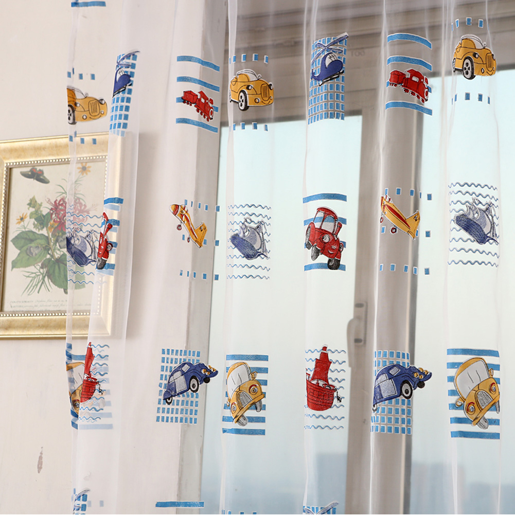 Kids Car Pattern Tulle Sheer C - Curtain Sheer Voile ulasan dan harga