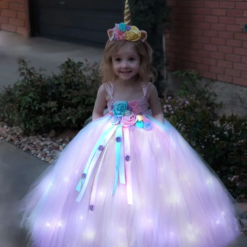 Gilrs Long LED Unicorn Tutu Dr - Curtain Sheer Voile ulasan dan harga