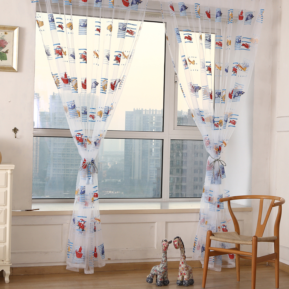 Kids Car Pattern Tulle Sheer C - Curtain Sheer Voile ulasan dan harga