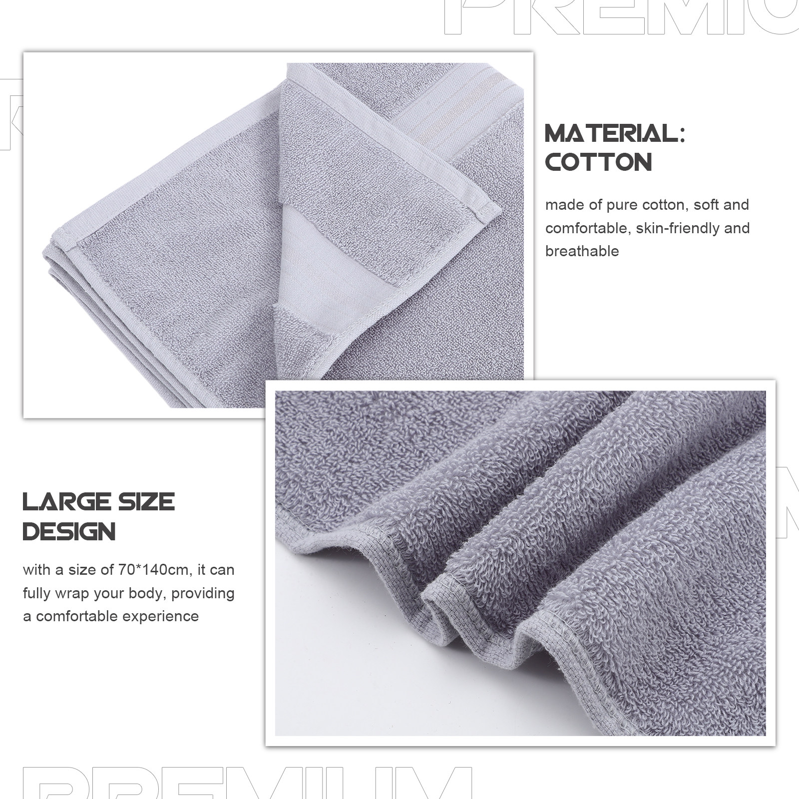 Pure Cotton Absorbent Bath Tow - Home Textiles Pakistan ulasan dan harga
