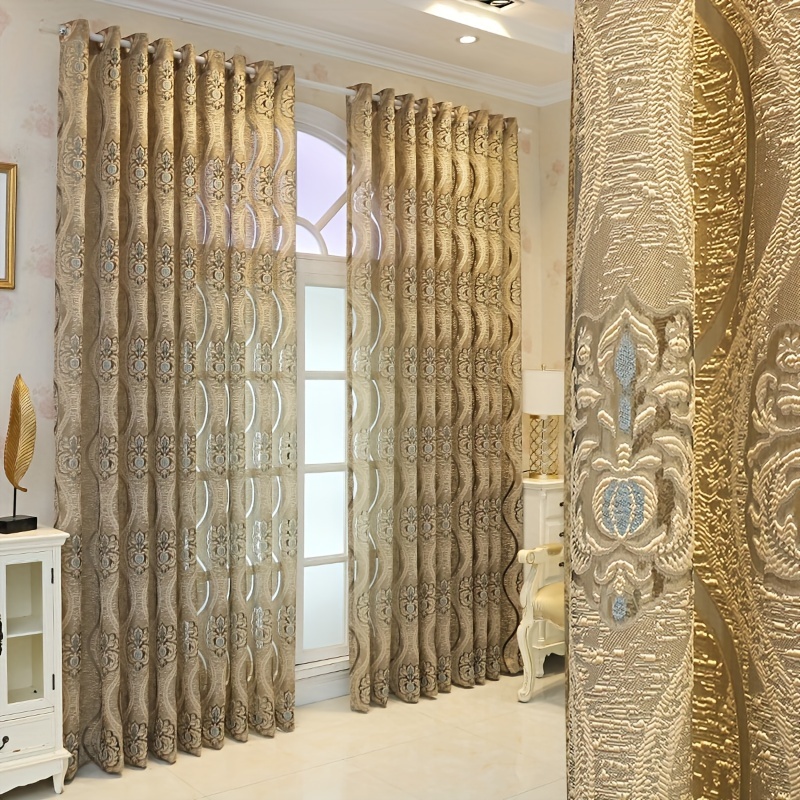 1pc Coffee 3D Embossed Sheer C - Curtain Sheer Voile ulasan dan harga