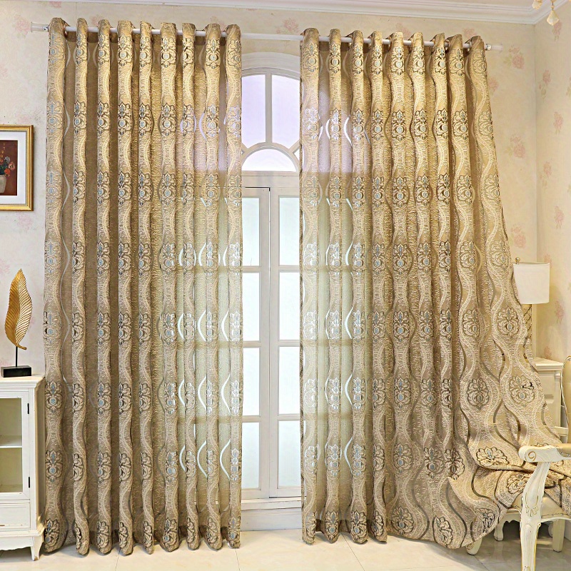 1pc Coffee 3D Embossed Sheer C - Curtain Sheer Voile ulasan dan harga