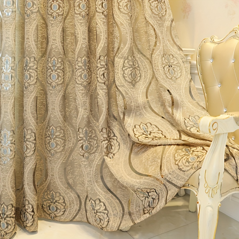 1pc Coffee 3D Embossed Sheer C - Curtain Sheer Voile ulasan dan harga